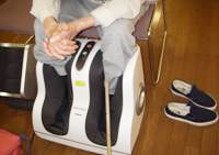 下腿の血流改善、マッサージを目的に下腿マッサージ器を使用しています。